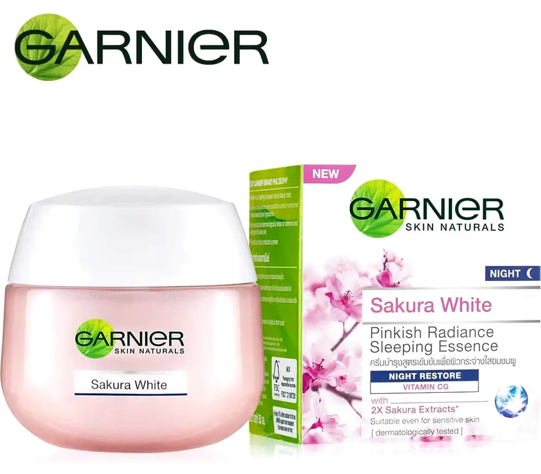 Garnier Sakura Glow Hyaluron Night Sleeping Mask 50ml - Cared