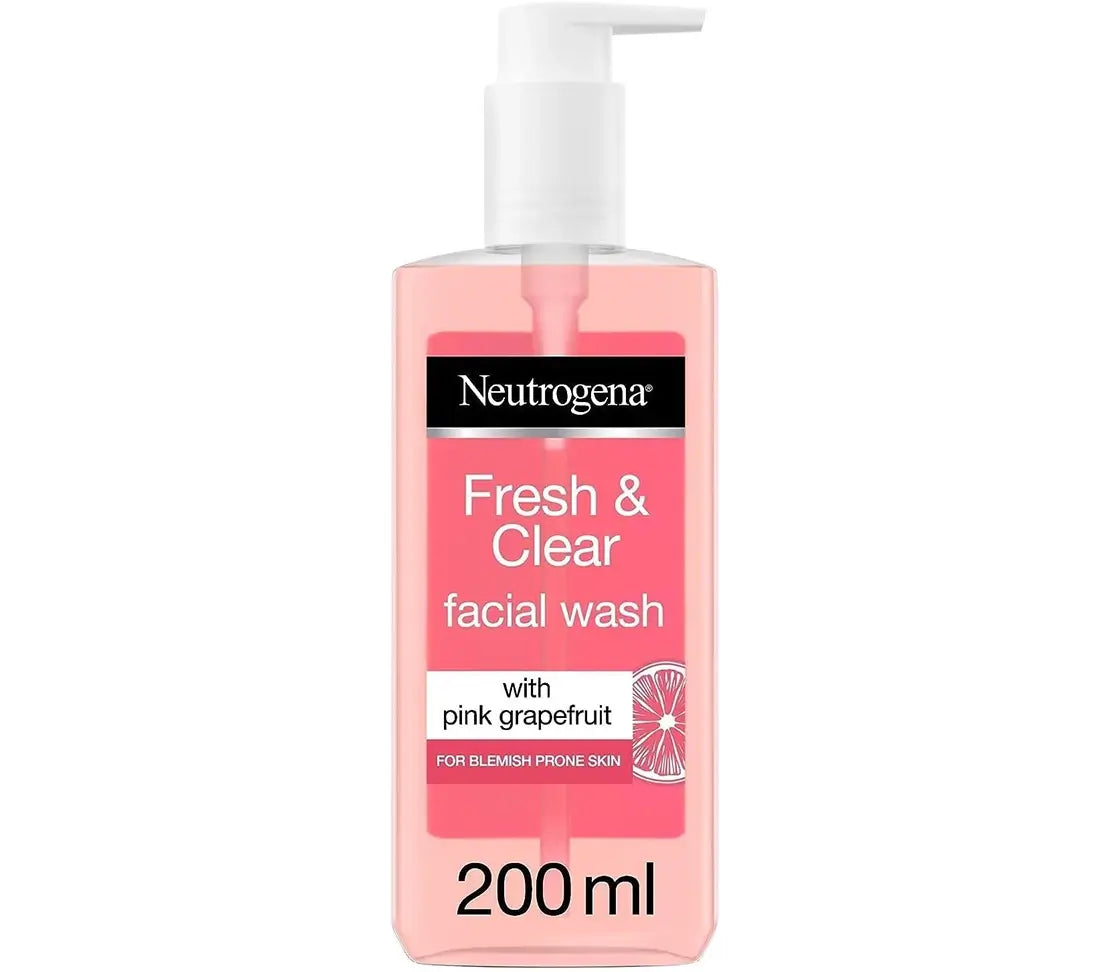 Neutrogena Facial Wash Fresh & Clear With Pink Grapefruit Pump 200ml - Cared