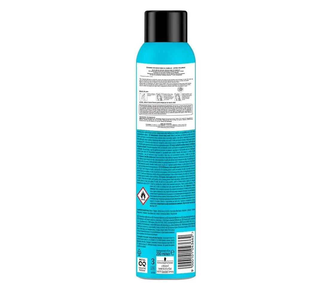 SCHWARZKOPF Got2b Instant Fresh Up Extra Volume Dry Shampoo 48H Fresh Fragrance 200ml - Cared