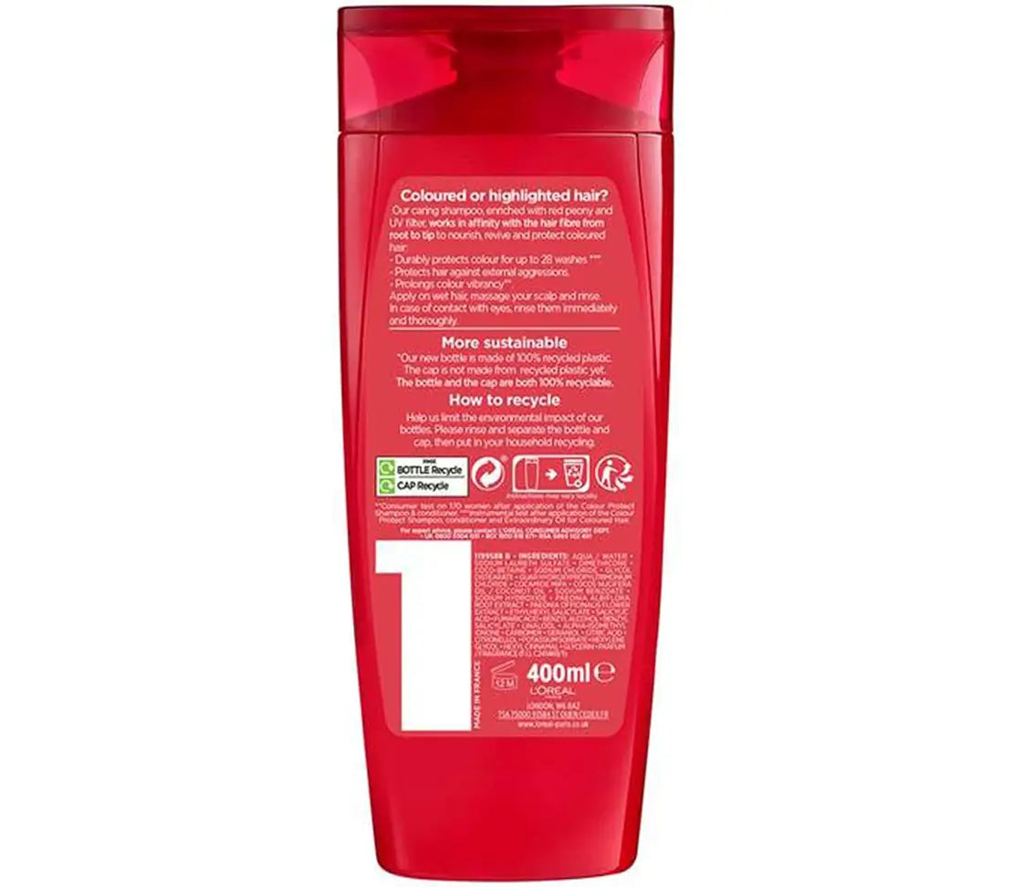 L'Oreal Paris Elvive Colour Protect Shampoo 400ml - Cared