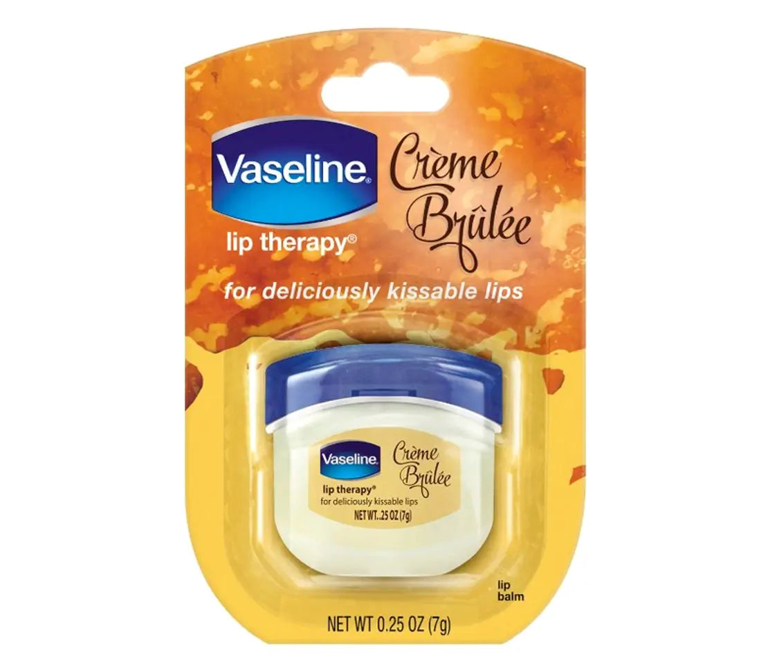 Vaseline Creme Brulee Lip Therapy Mini Petroleum Jelly 0.25 Oz