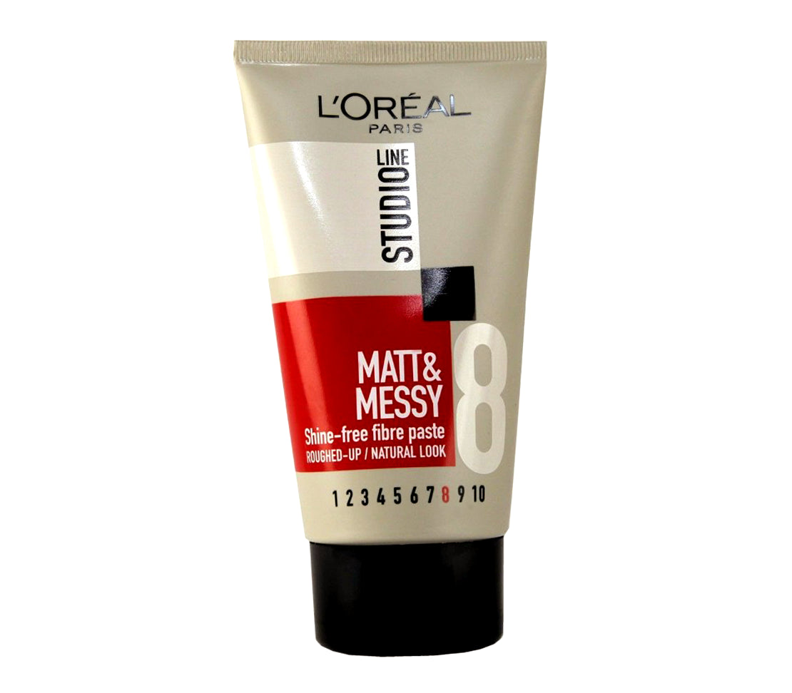 L'Oreal Studio Line 8 Matt & Messy Tube Hair Gel 150ml - Cared