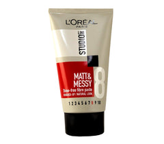 L'Oreal Studio Line 8 Matt & Messy Tube Hair Gel 150ml - Cared