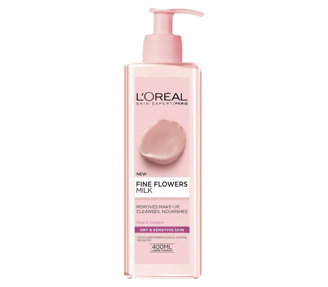 L'Oreal Fine Flowers Cleansing Milk for Dry & Sensitive Skin 400ml