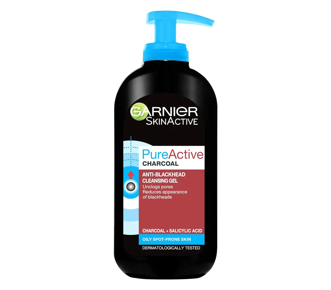 Garnier Pure Active Charcoal Pump Face Wash 200ml - Cared