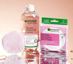 Garnier Micellar Rose Cleansing Water Skin Cleanser and Makeup Remover 400ml - Cared