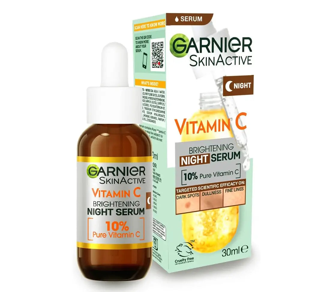 Garnier Brightening Anti Dark Spot Night Serum for Face with 10% Pure Vitamin C 30ml