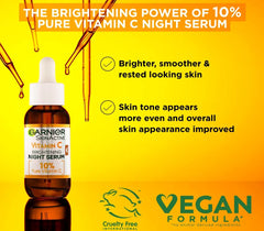 Garnier Brightening Anti Dark Spot Night Serum for Face with 10% Pure Vitamin C 30ml