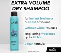 SCHWARZKOPF Got2b Instant Fresh Up Extra Volume Dry Shampoo 48H Fresh Fragrance 200ml - Cared