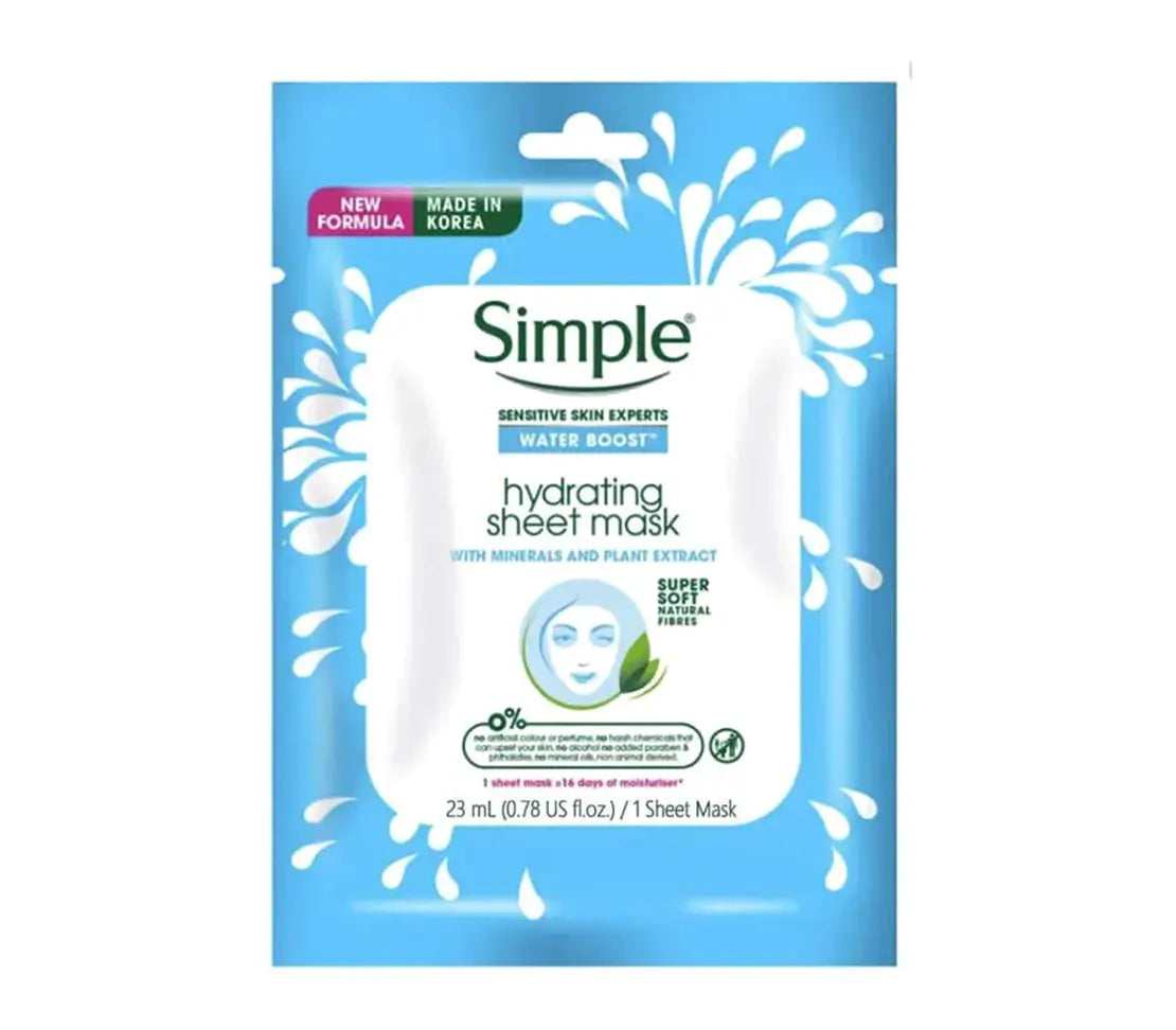 Simple Hydrating Water Boost Sheet Mask 23ml