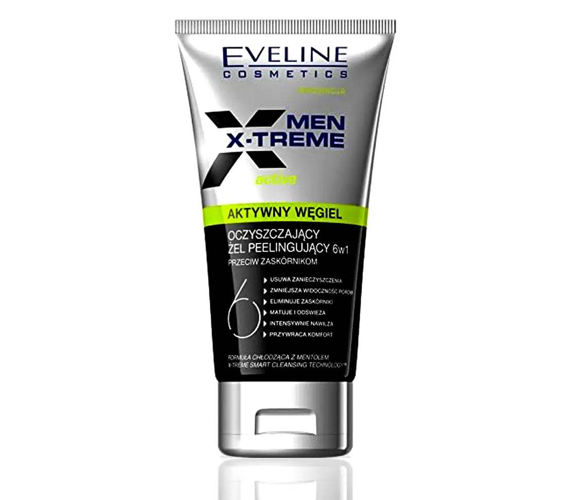 Eveline Men Xtreme Activated Charcoal Purifying Scrub Gel 150ml - Cared