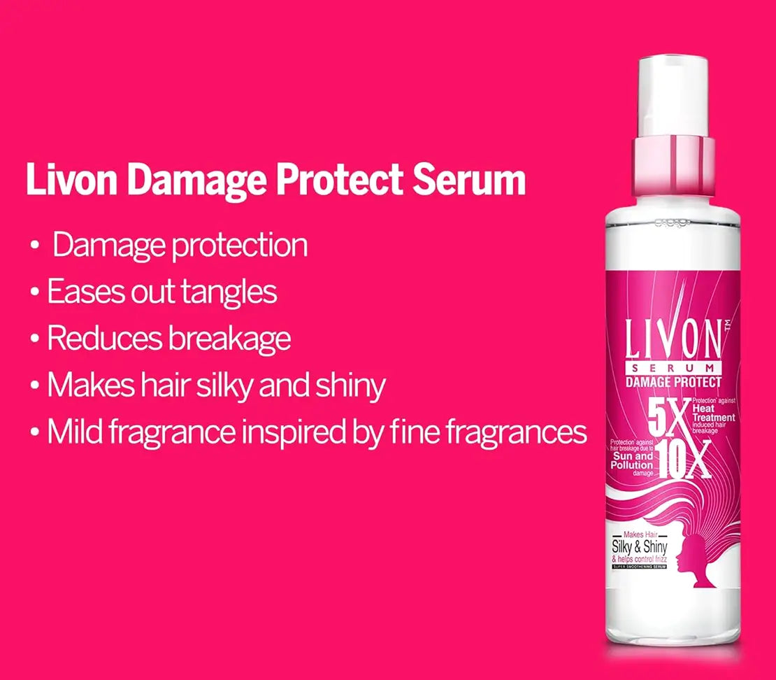 Livon Shiny Hair Serum with Vitamin E 50ml - Cared