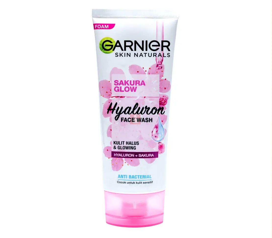 Garnier Sakura Glow Hyaluron Super Whip Foam 100ml - Cared