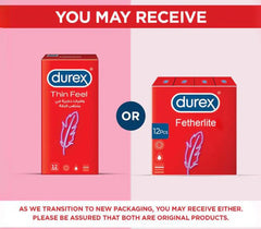 Bundle - Pack of 2 - Durex - Condoms 3s Featherlite