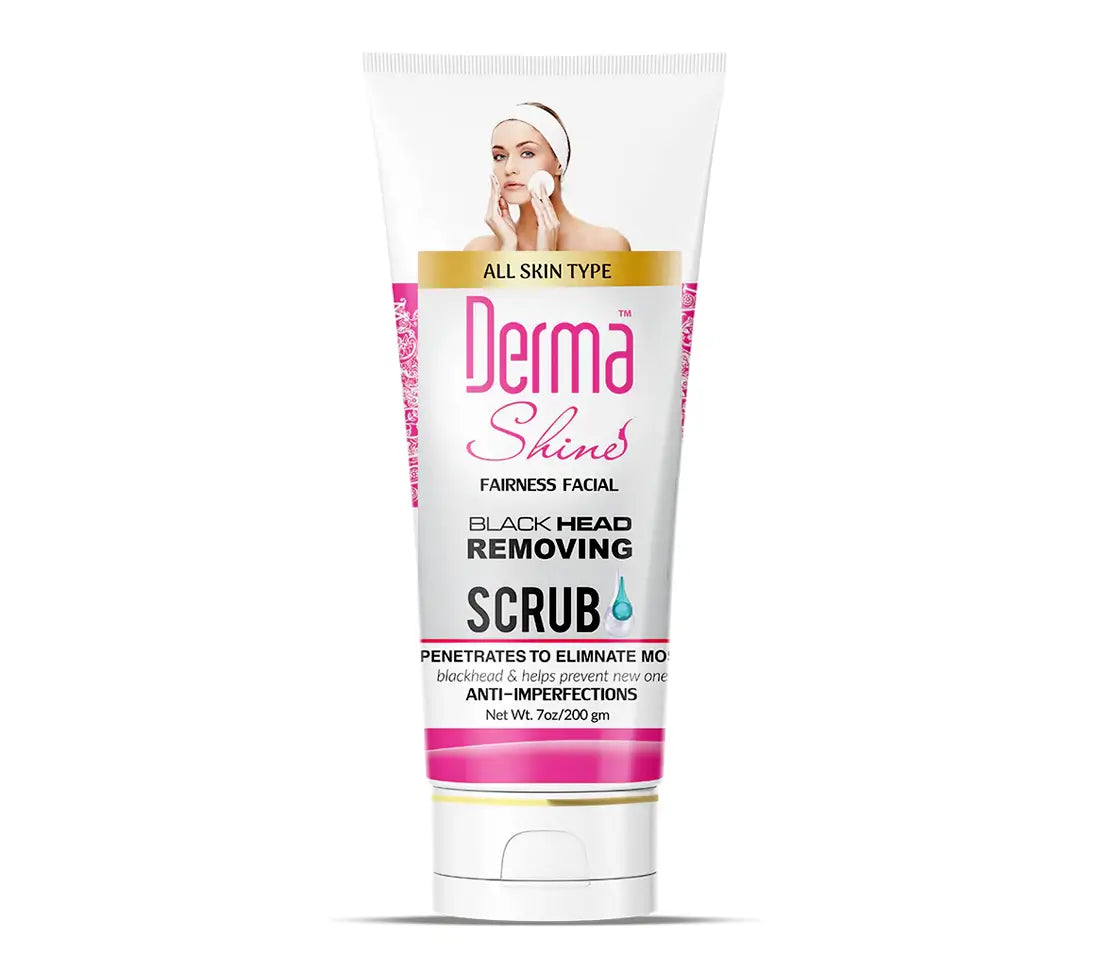 Derma Shine Blackhead Removing Scrub – Deep Cleansing Exfoliator for Clear Skin