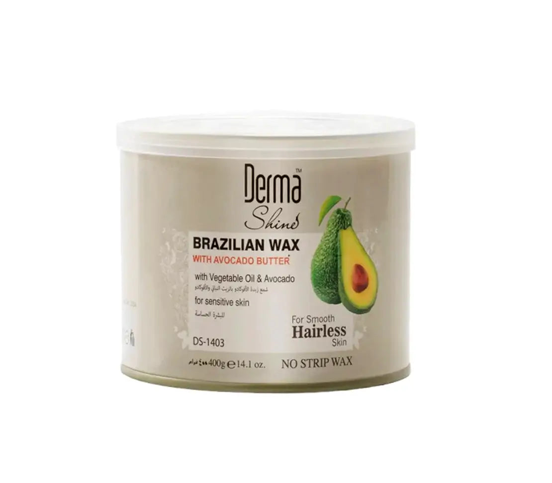 Derma Shine Brazilian Wax With Avocado Butter | Smooth & Nourishing Hair Removal (400g)