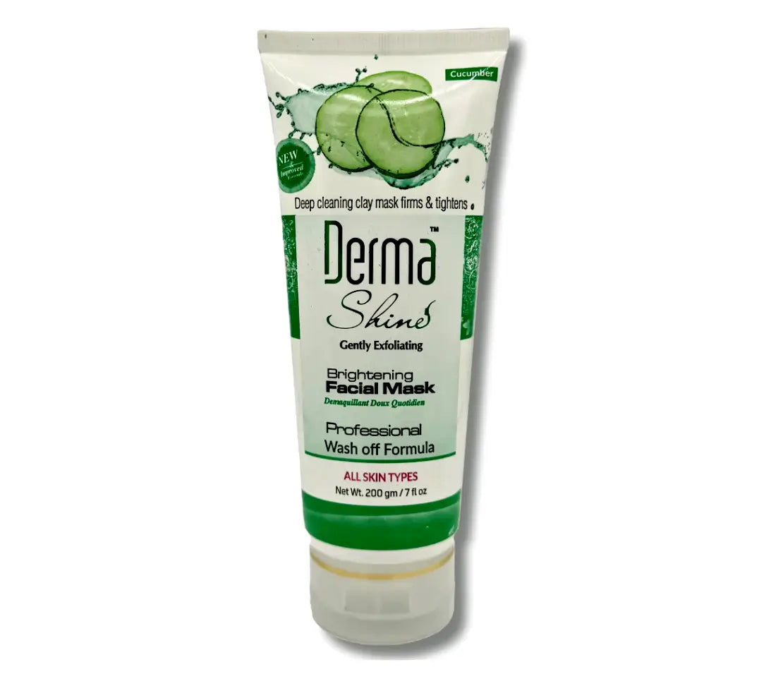 Derma Shine Brightening Cucumber Facial Mask – Hydrating & Skin Brightening Formula