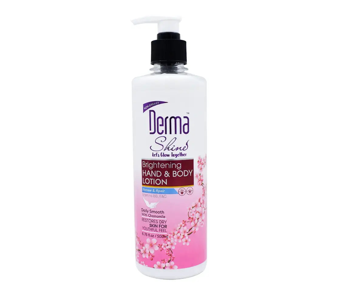 Derma Shine Brightening Hand & Body Lotion 500ml | Smooth, Hydrate & Glow