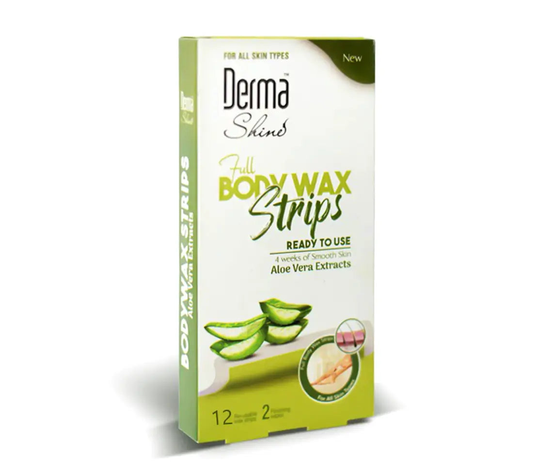 Derma Shine Full Body Wax Strips - Aloe Vera Extracts