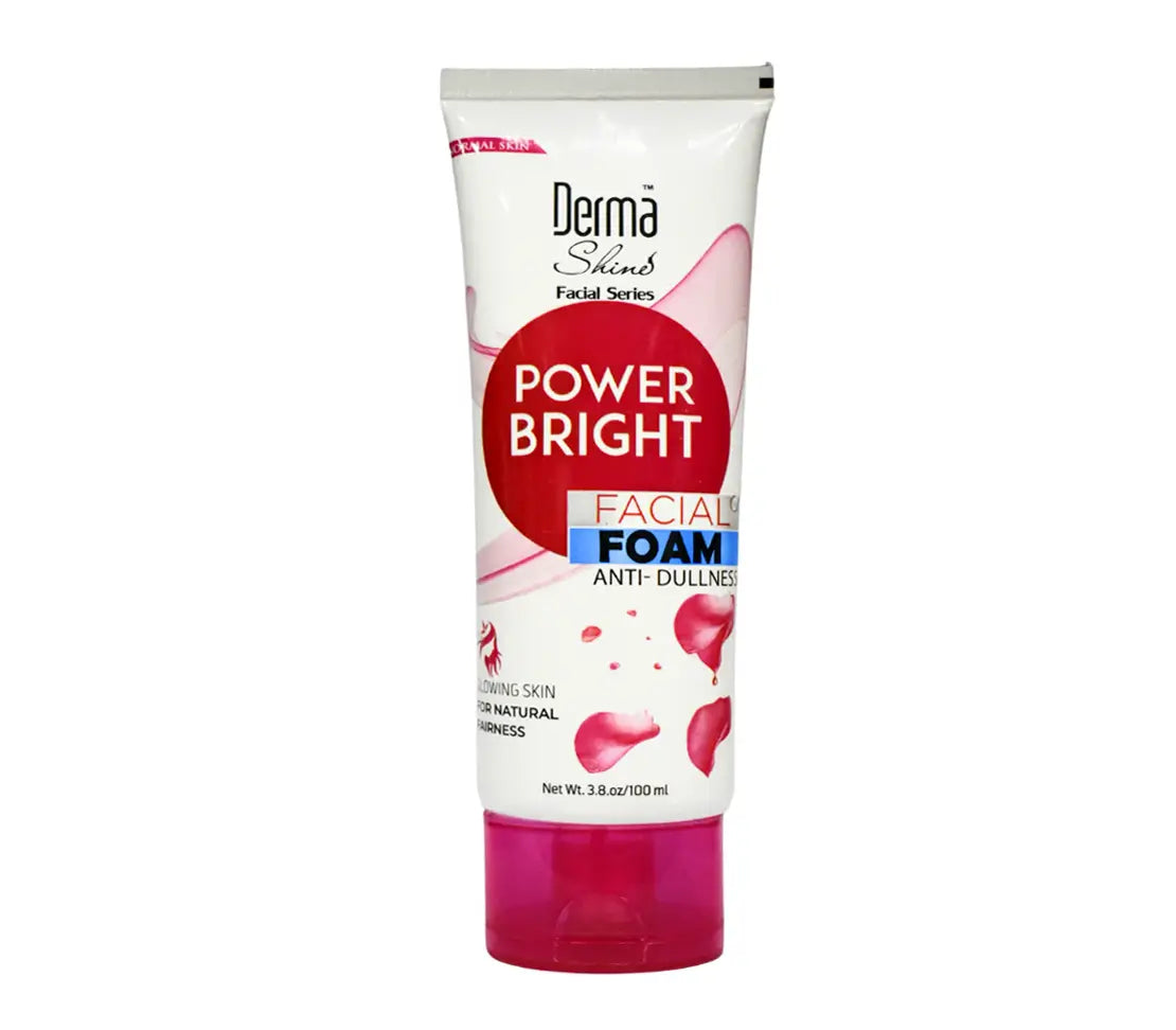 Derma Shine Power Bright Radiance Facial Foam | Brightening Cleanser for Glowing Skin