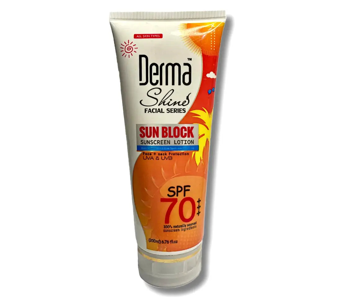 Derma Shine Sunblock SPF 70 – Maximum UV Protection Sunscreen for All Skin Types